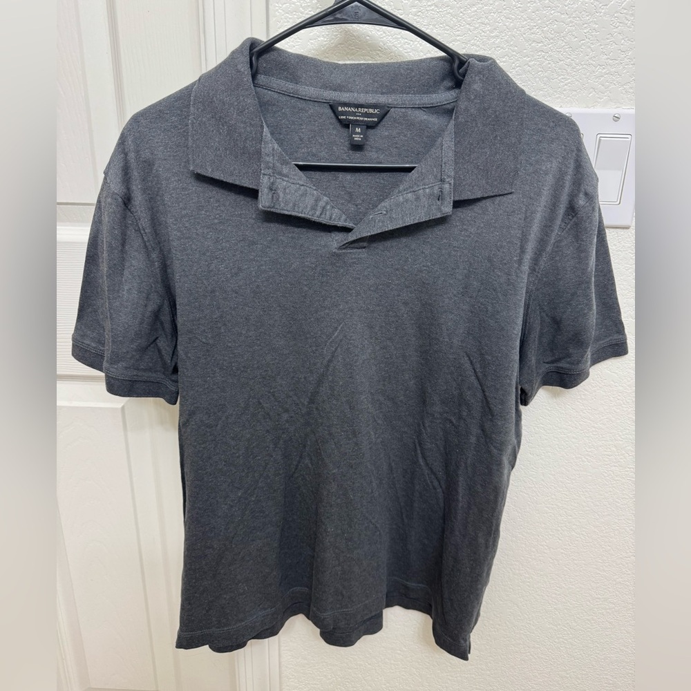 Banana Republic Men's Gray Polo Shirt